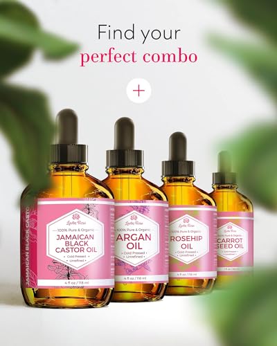 Leven Rose Jojoba Oil Organic, Pure Cold Pressed Natural Unrefined Moisturizer for Skin Hair and Nails 4 oz