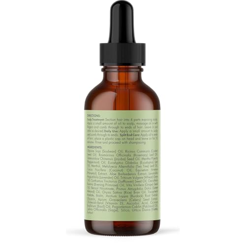 Mielle Organics Rosemary Mint Scalp & Hair Strengthening Oil for All Hair Types, 2 Ounce