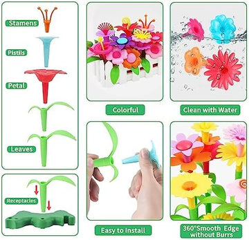 CENOVE Toddler Toys for 3 4 5 6 Years Old Boys Girls,Upgrade DIY Building Blocks Stacking,STEM Educational Kids Toys Brain Development Preschool Kindergarten Arts and Crafts Toy with Storage Box