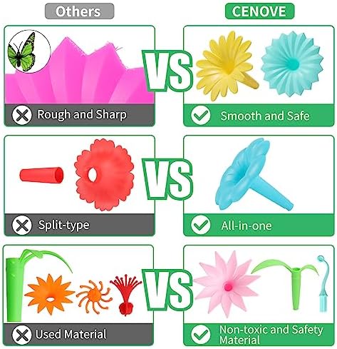 CENOVE Toddler Toys for 3 4 5 6 Years Old Boys Girls,Upgrade DIY Building Blocks Stacking,STEM Educational Kids Toys Brain Development Preschool Kindergarten Arts and Crafts Toy with Storage Box