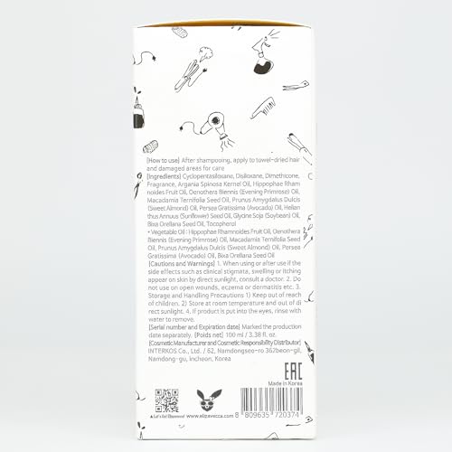 Elizavecca CER-100 Hair Essence Oil - Leave-In Treatment for Dry Hair Growth - 100ml K-Beauty