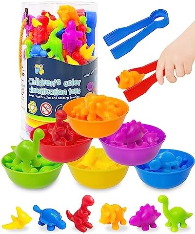 Yetonamr Counting Dinosaurs Montessori Toys for 3 4 5 Years Old Boys Girls, Toddler Preschool Learning Activities Toy for Kids Ages 3-5, 4-8, Birthday Gifts Sensory Toys