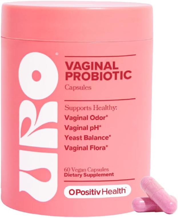 O Positiv URO Vaginal Probiotics for Women pH Balance with Prebiotics & Lactobacillus Probiotic Blend - Vaginal Health Supplement - Promote Healthy Vaginal Odor & Vaginal Flora, 60 Count (Pack of 1)